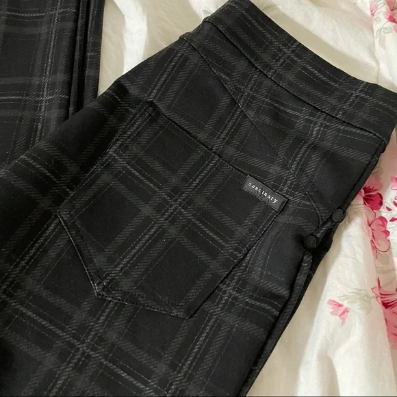 NWT Sanctuary Ponte Plaid Pants - Picture 4 of 6